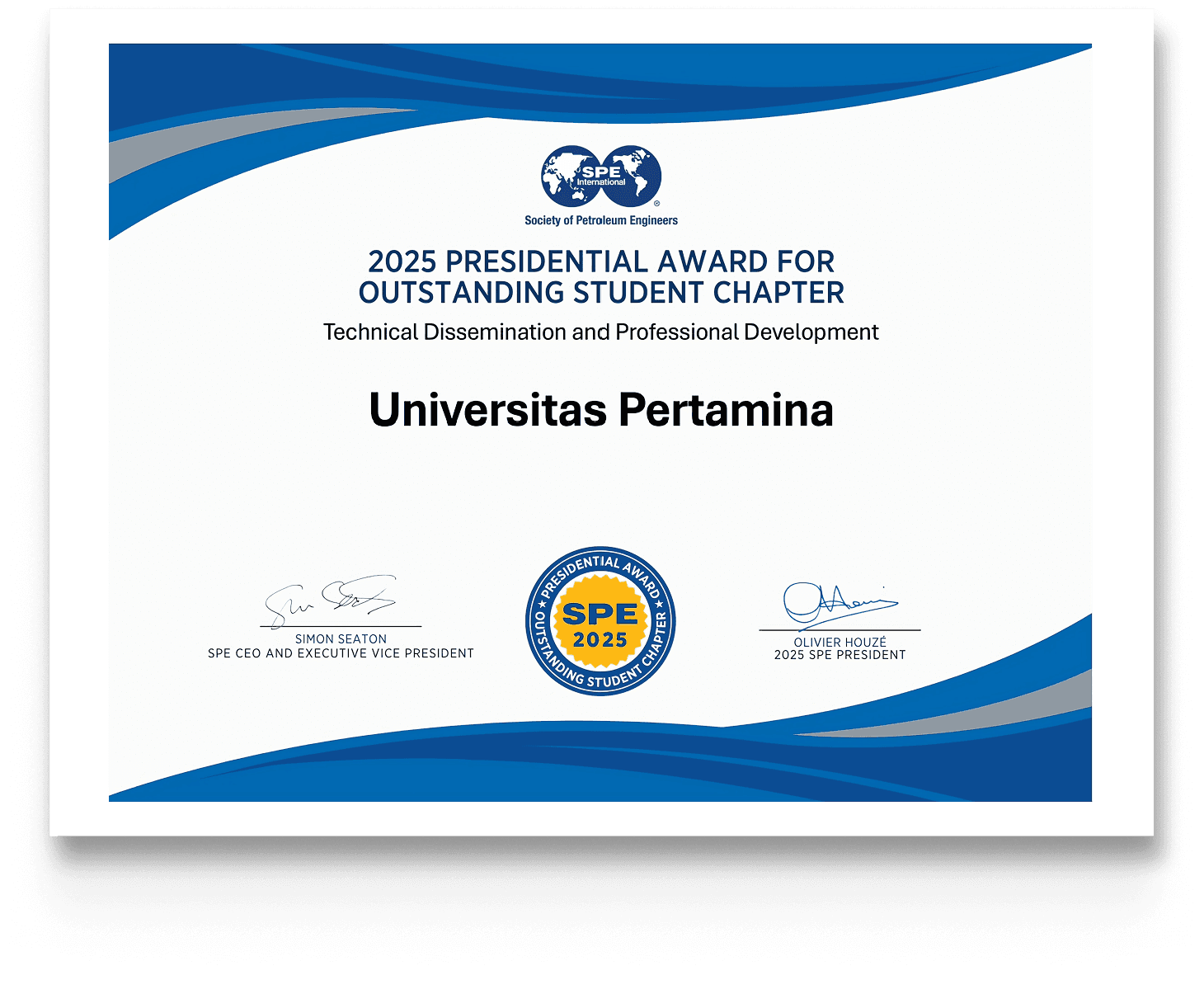 SPE Regional Outstanding Student Chapter - Universitas Pertamina Chapter
